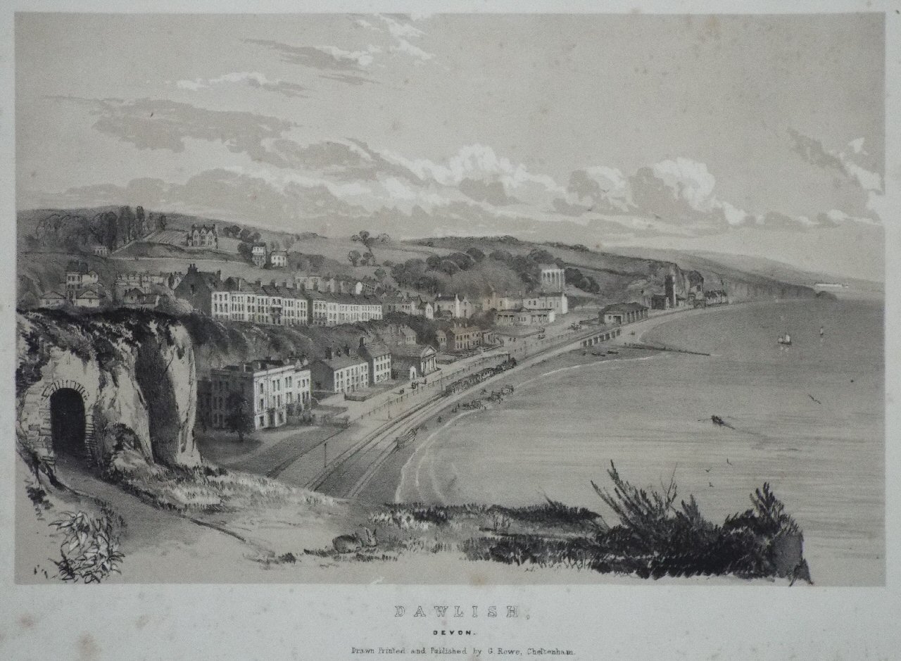 Lithograph - Dawlish, Devon. - Rowe